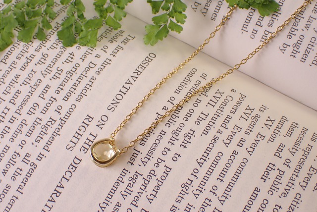 レモンクォーツネックレス　1.85ct [D12‐191]