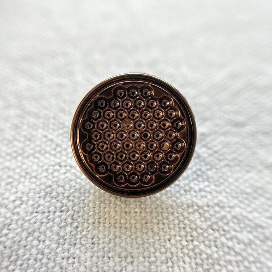 ドイツ 凹凸フラワー×メタリックブラウン 18㎜