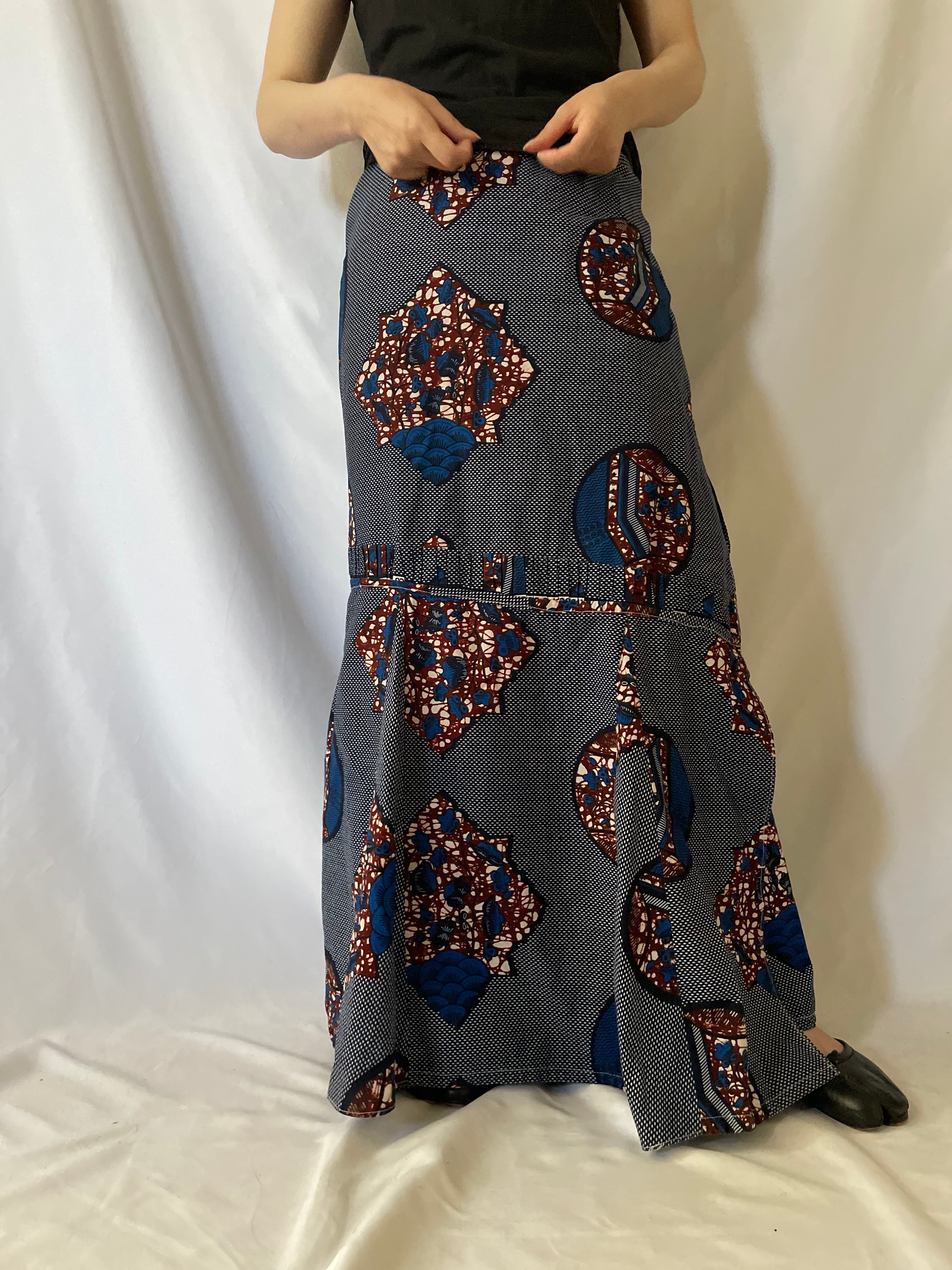 african batik wrap skirt アフリカンバティックラップスカート | vitamin(ビタミン)　レディース　USED　古着　 ヴィンテージ(ビンテージ)　ショップ powered by BASE