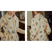 フラワー刺繍キルティングスーツ Y0028