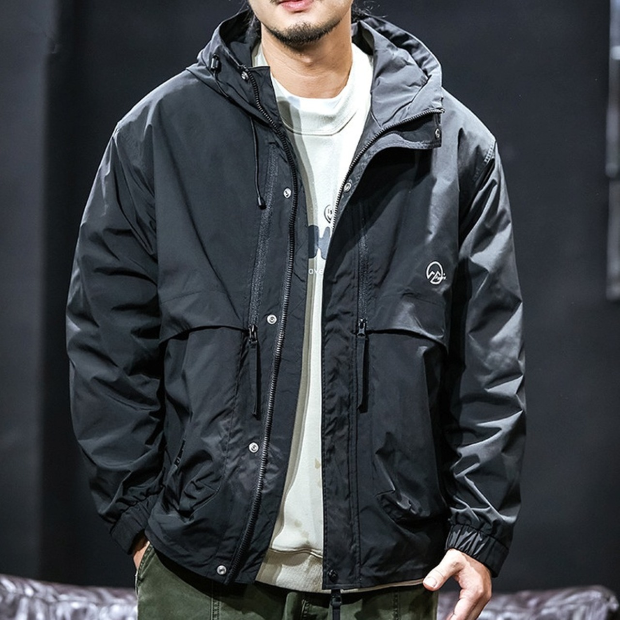 Hooded Long Sleeve Blouson ◇3color H0461