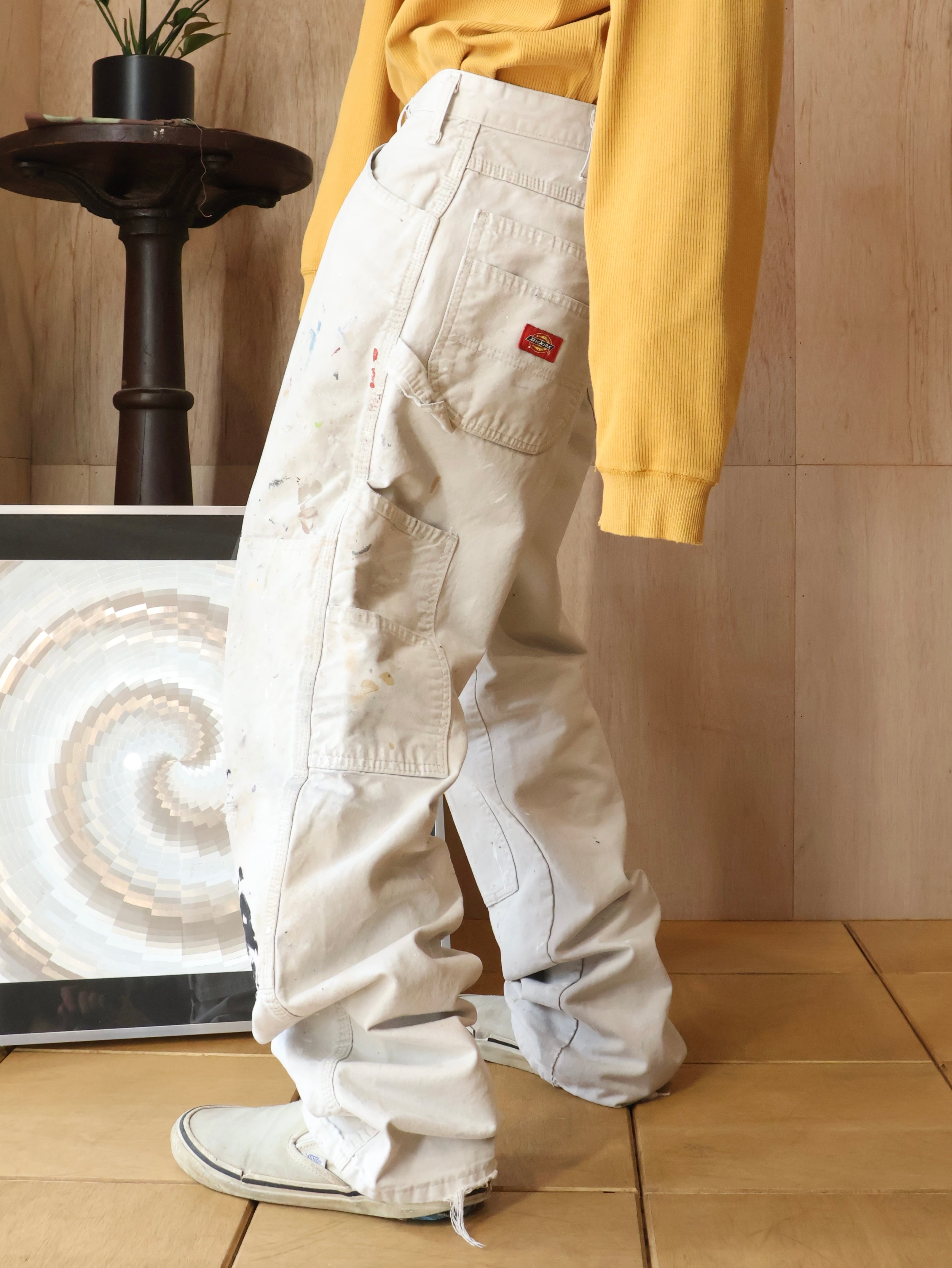 Dickies ペンキ ペインターパンツ ディッキーズ ペイント　W34 Dickies ペインターパンツ ペンキ W34程 ダブルニー カーペンター