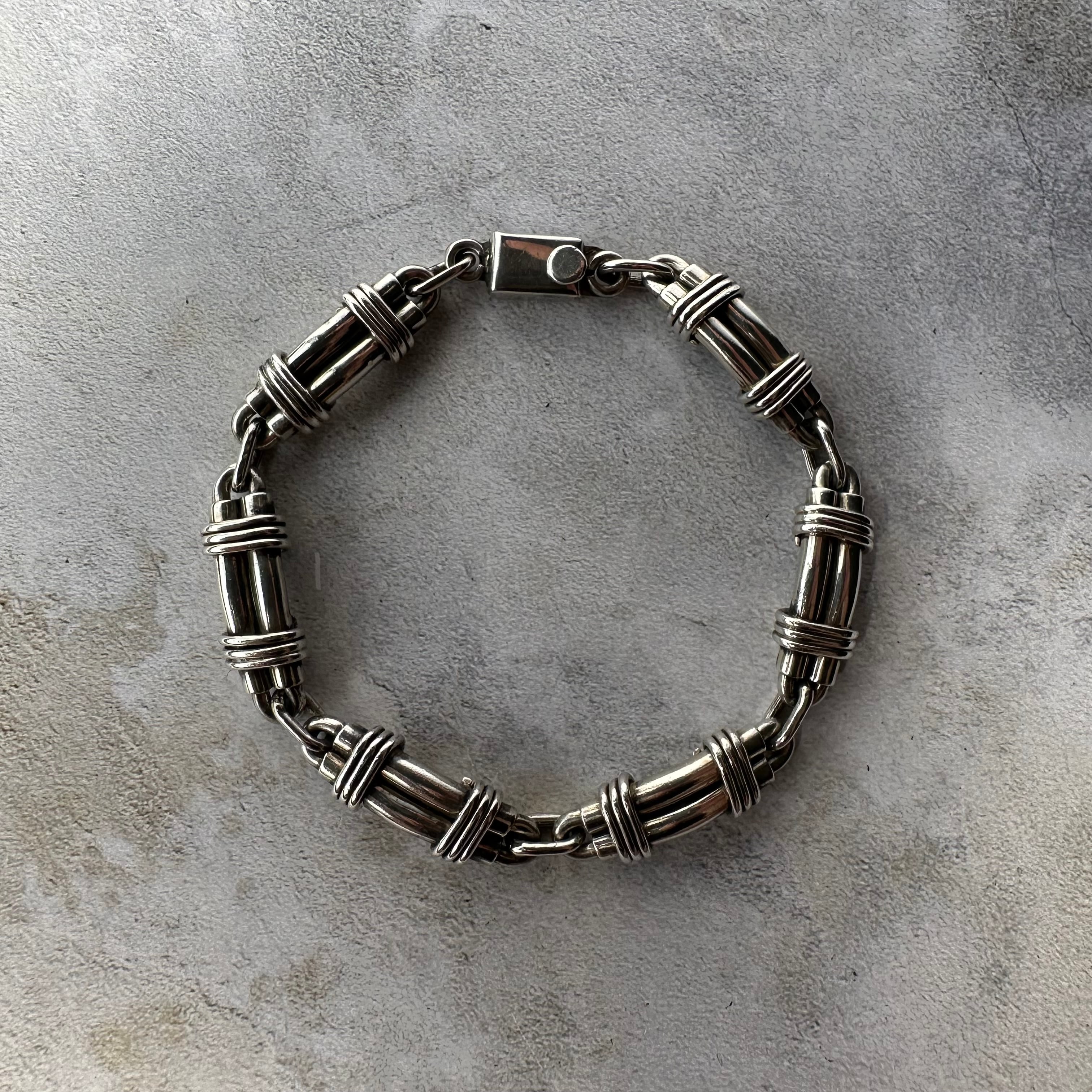 Vintage Triple Knot Link Bracelet Silver925 Made in Mexico