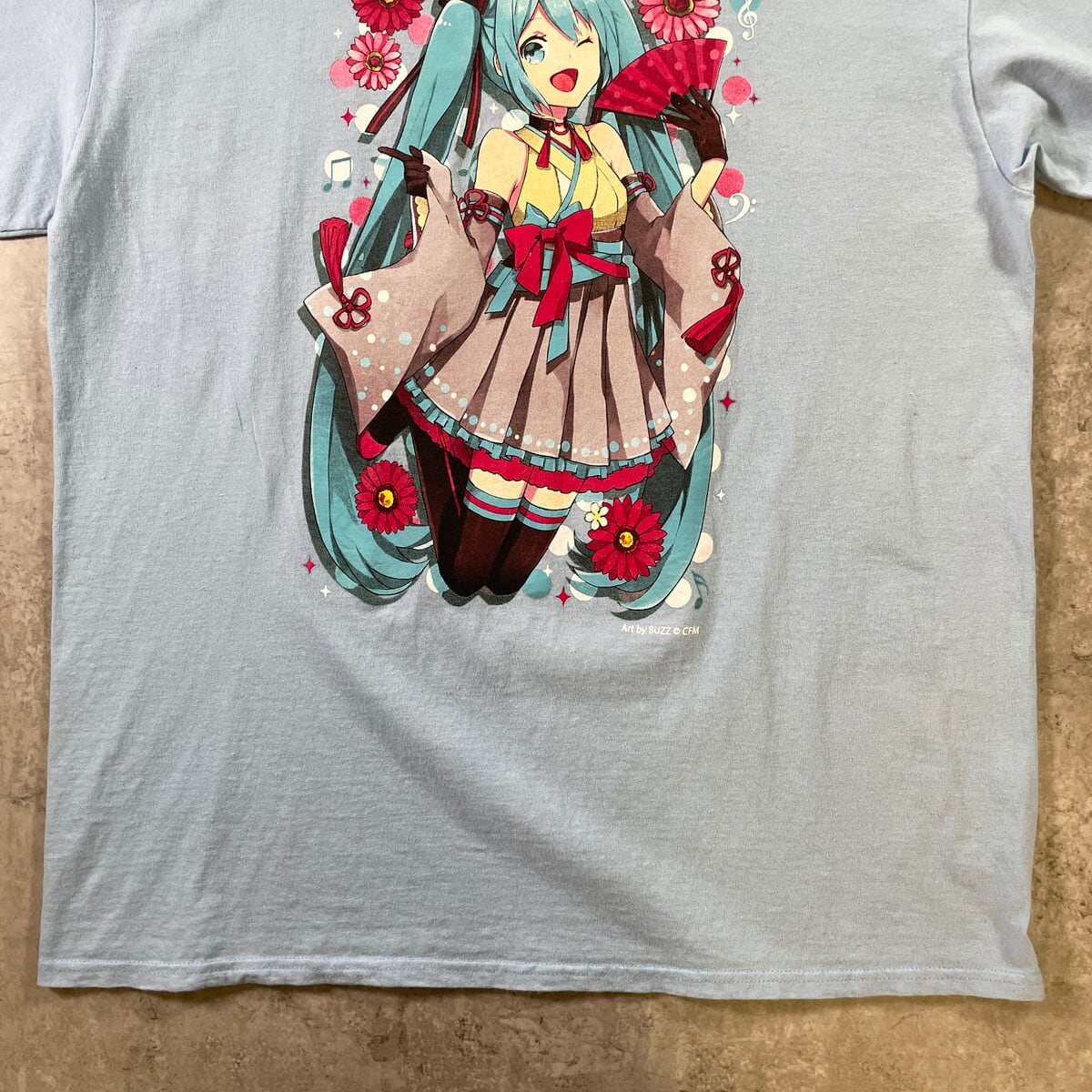 初音ミク キャラクタープリントTシャツ メンズXL 古着 ボーカロイド