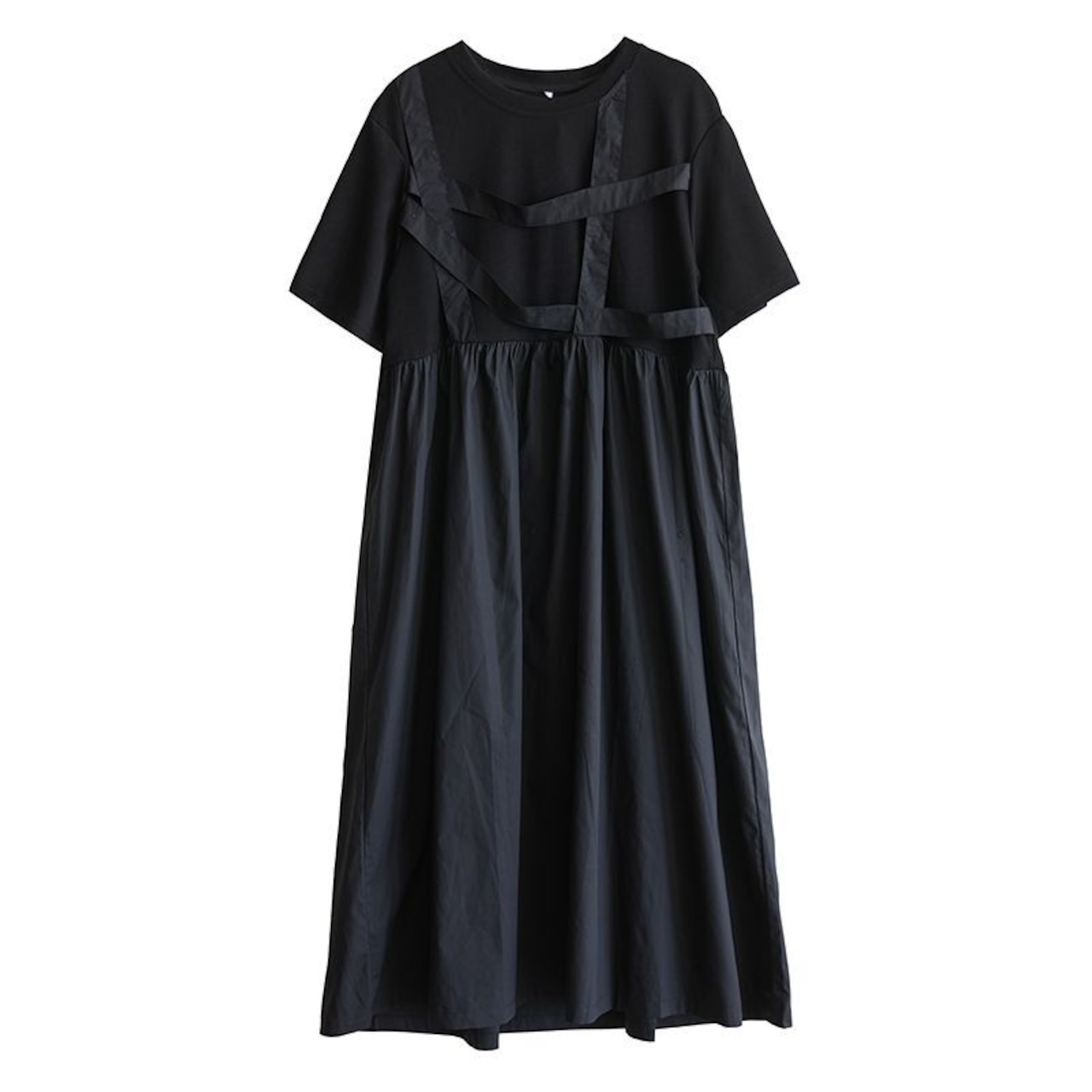 クロスデザイン マキシ丈 ワンピース 30078