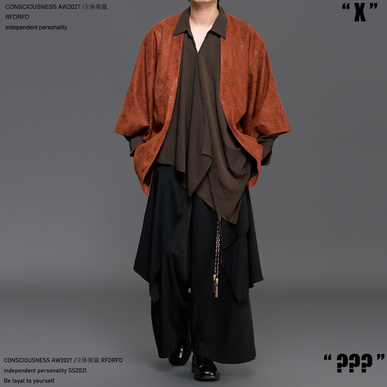 RFDRFD 26AW アシメトリー レイヤード ロングスリーブシャツ