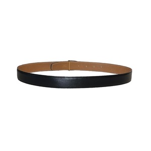 HERMES black color leather belt "ETRIER"