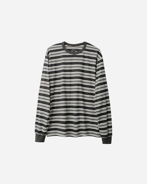 [999HUMANITY] EASY STRIPE LONGSLEEVE (CHARCOAL) 正規品  韓国 ブランド 韓国ファッション 韓国代行 999 ヒューマニティ HUMANITY 日本 店舗