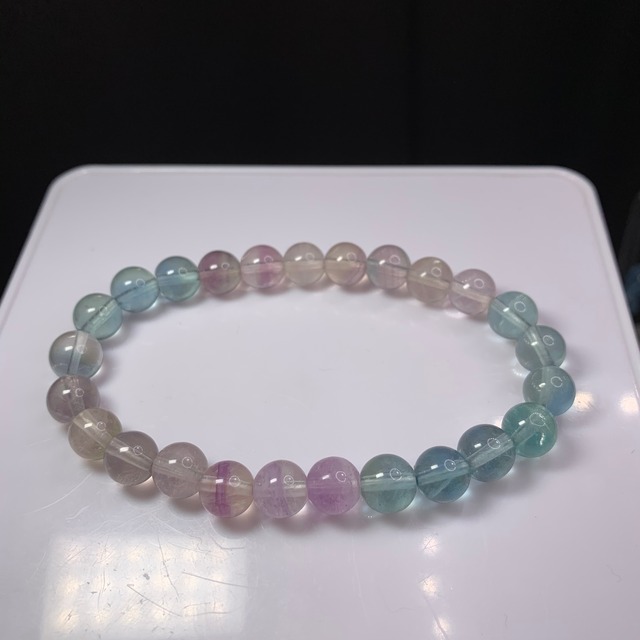 f09 可愛い優しい色合いグラデーションフローライトブレスレット