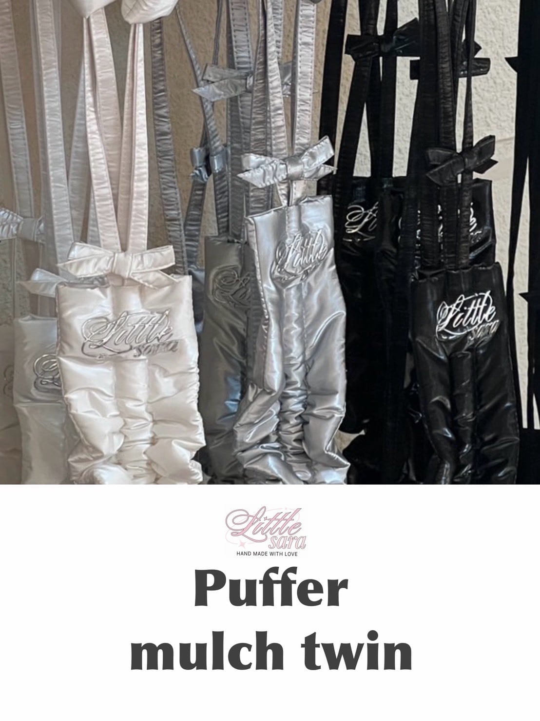 予約【littlesara】Puffer Multi Twin (3color)