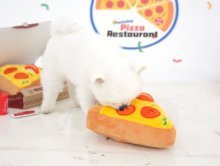 pizza multi toy / ノーズワーク ペット 犬 おもちゃシャカシャカ 知育