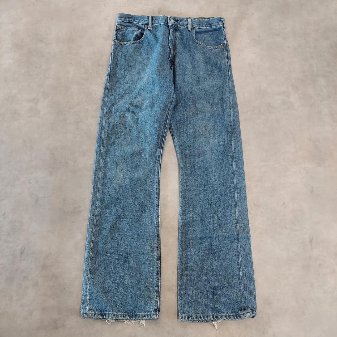 リーバイス517 Levis W34 フレアブーツ 青 古着 ボトム 22171