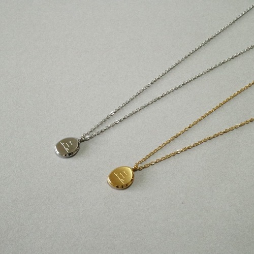 stainless message coin necklace N033
