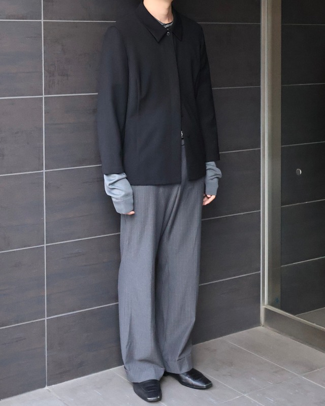 minimal flyfront jacket