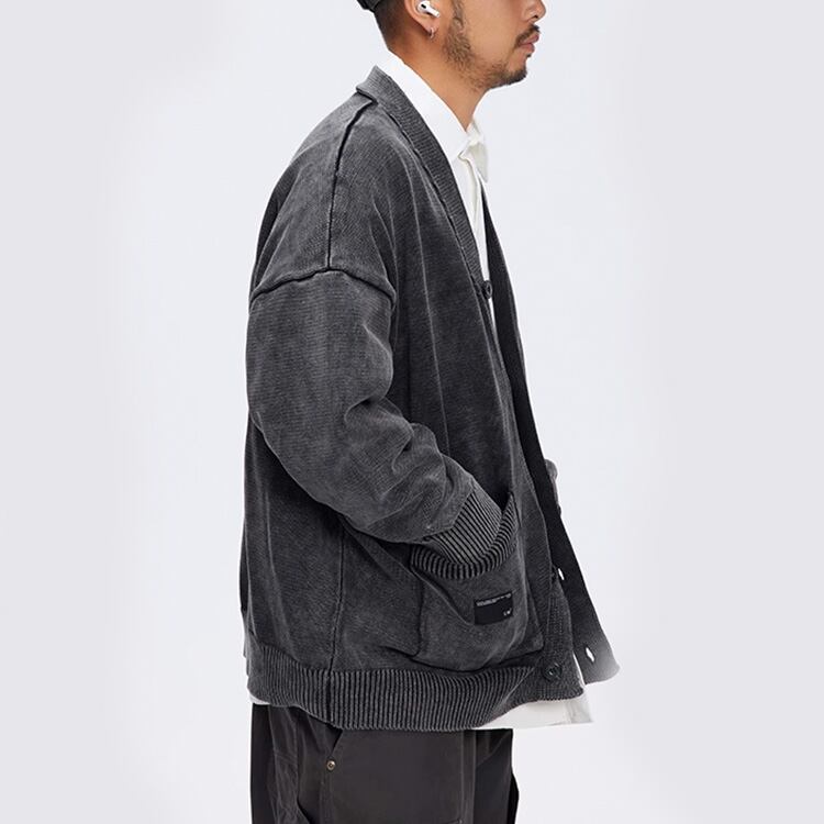 ★RETRO DISTRESSED WASHED DRAPE SWEATER　　　A0836