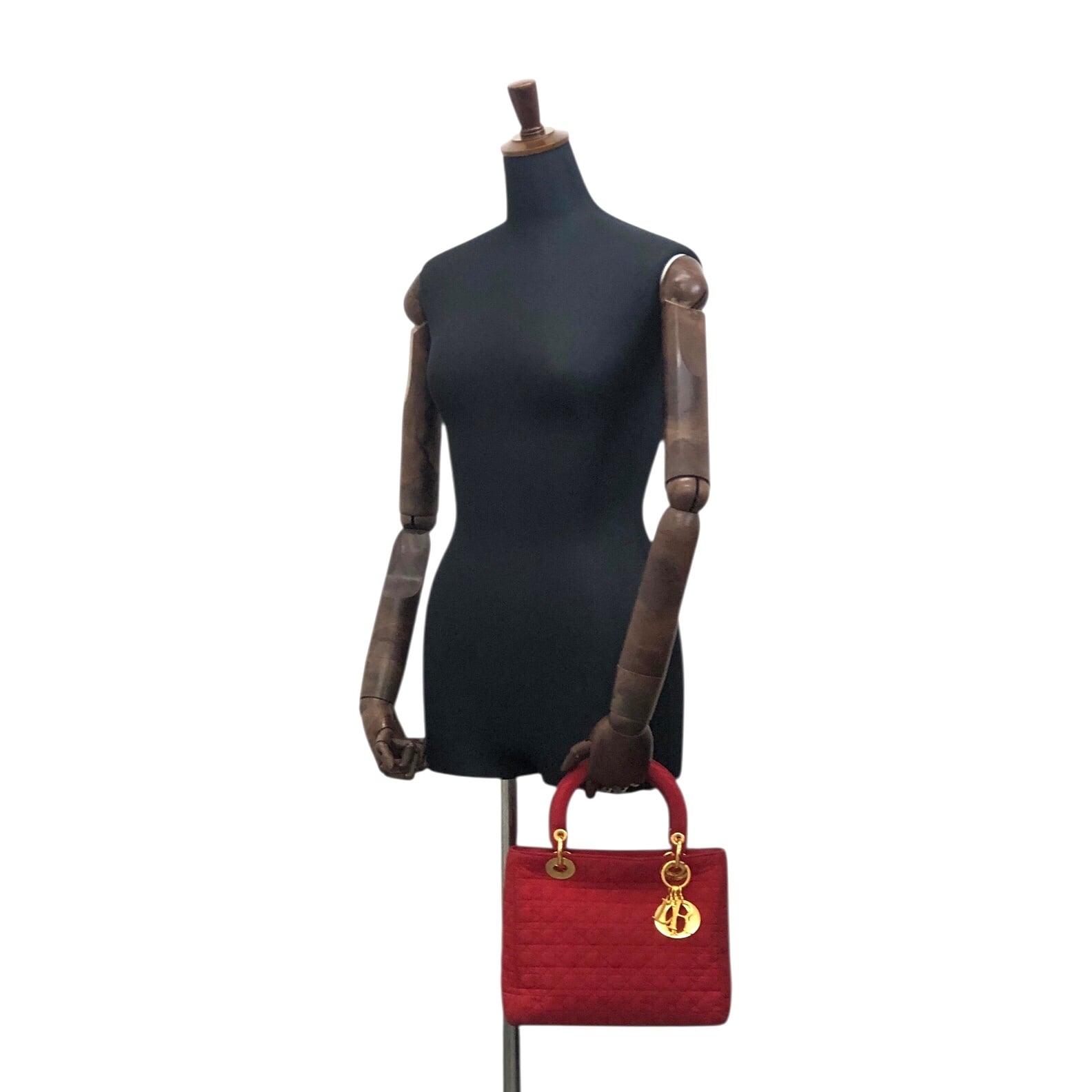 Christian Dior  クリスチャン ディオール カナージュ  ハンドバッグ レッド  ナイロン  cstet8 Christian Dior クリスチャン ディオール カナージュ ハンドバッグ