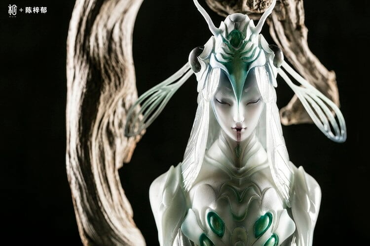 SUM ART　フィギュア　完成品　蝉巫女　検　ガレージキット　竹谷隆之 黑白巫蝉·白巫蝉 |陳梓郁 | sumart