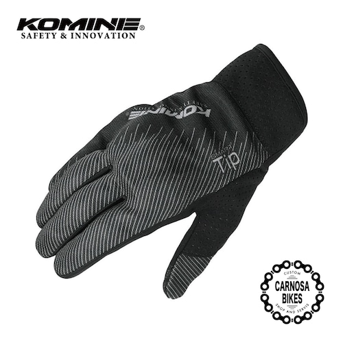 【KOMINE】GK-233 Protect Riding M-Gloves [プロテクトライディング メッシュグローブ] Black