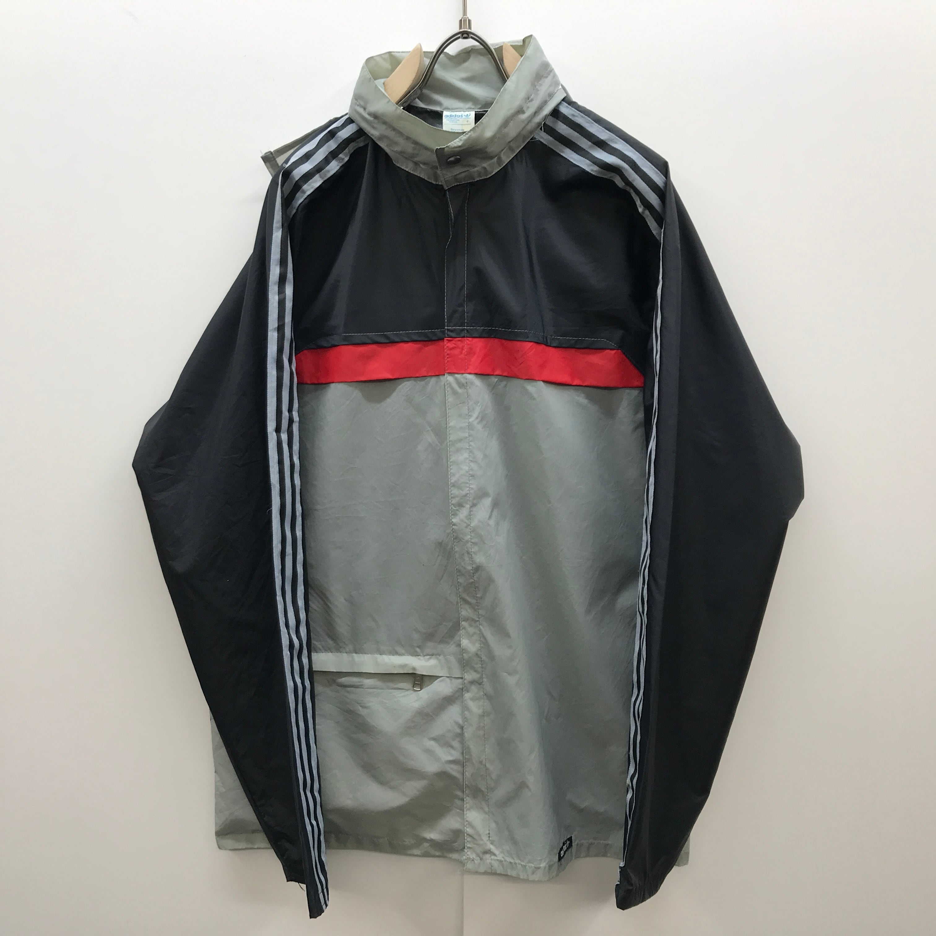 70〜80's adidas アディダス ナイロンジャケット フード 3本ライン