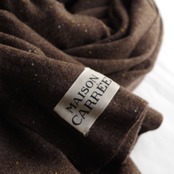 MAISON CARRÉE  CASHMERE Stardust STOLE "BROWN"