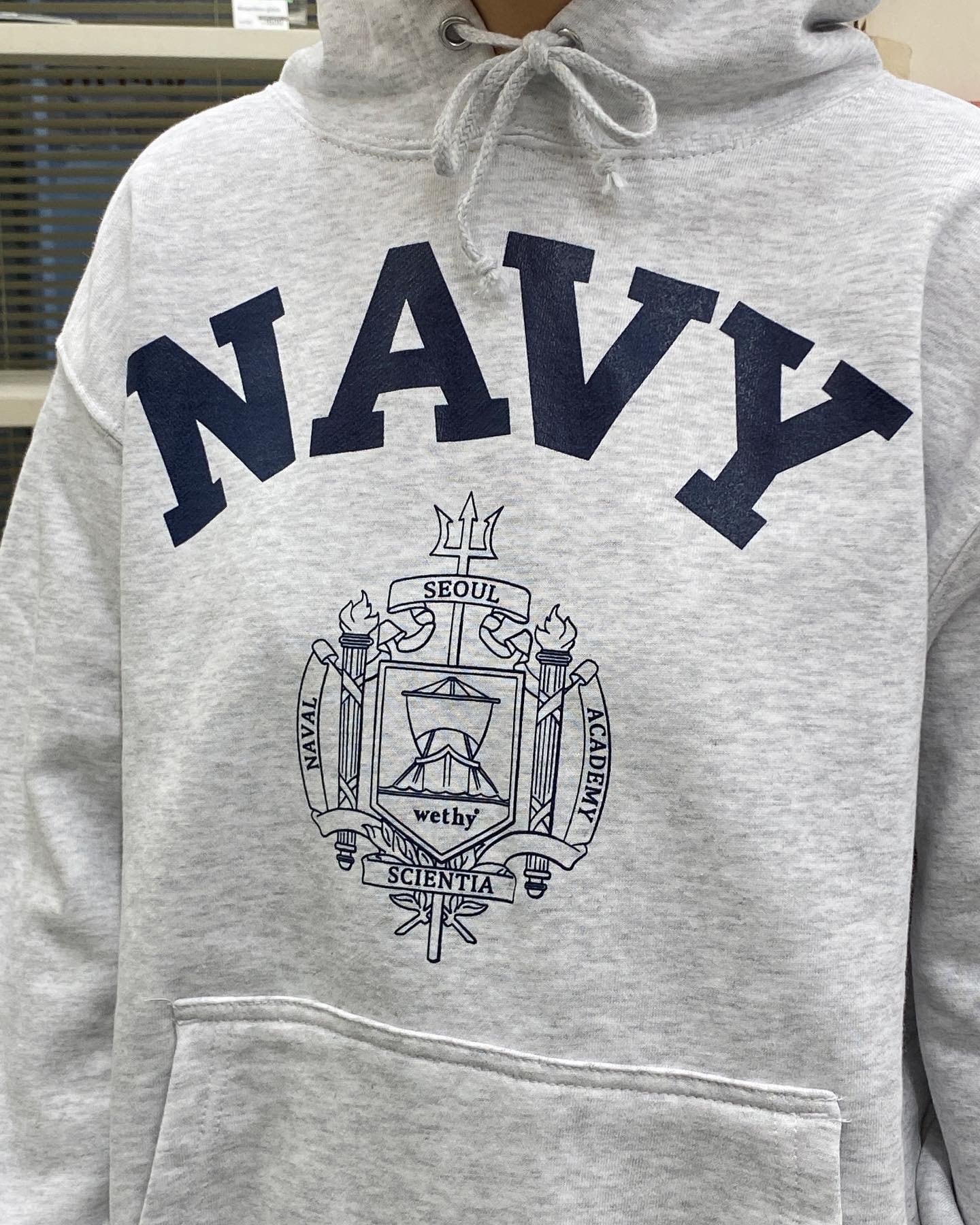 wethy パーカー フーディー フード付きスウェット NAVY ネイビー