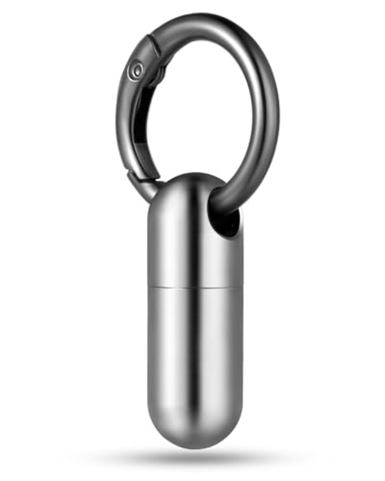 TIMULTI チタン（Ti) 薬ケース 防水 ピルケース 携帯型 カプセル サプリ 収納 小物入れ コンパクト ニトロ ケース アウトドア キーホルダー ペンダント メモリアル ケース (カプセル) (1個入り)