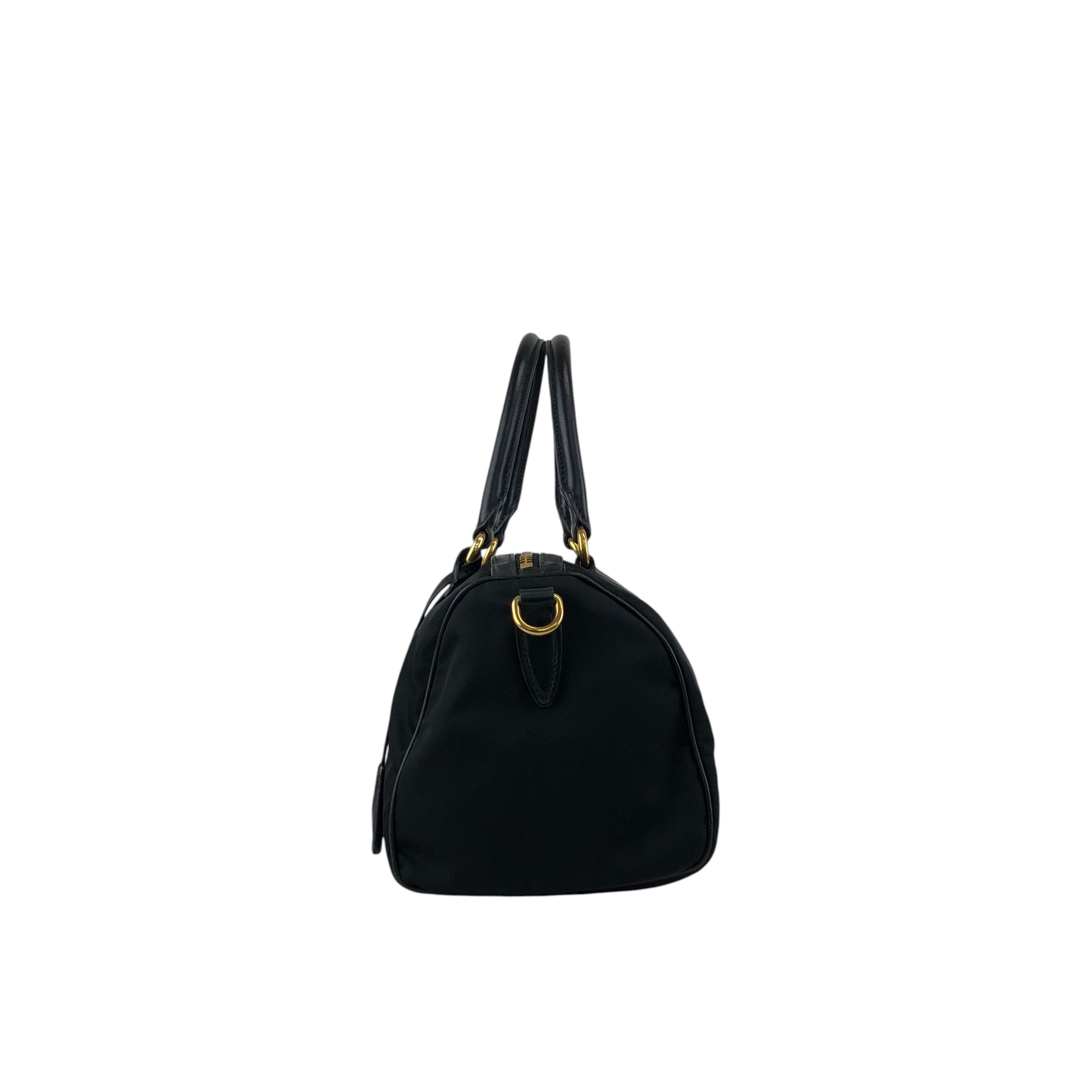 PRADA プラダ ボストンバッグ ブラック ロゴ ナイロン 2way vintage