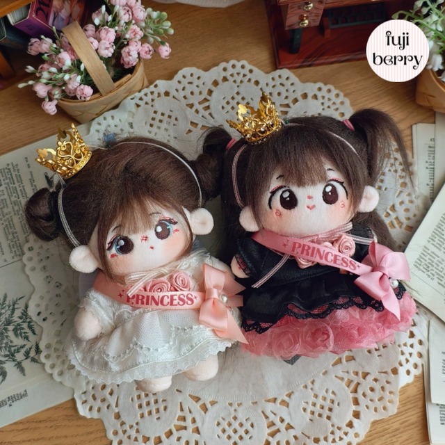 【10cmぬい服】バラの舞踏会コーデ 着せ替えぬいぐるみ 棉花娃娃用お洋服｜fuji berry