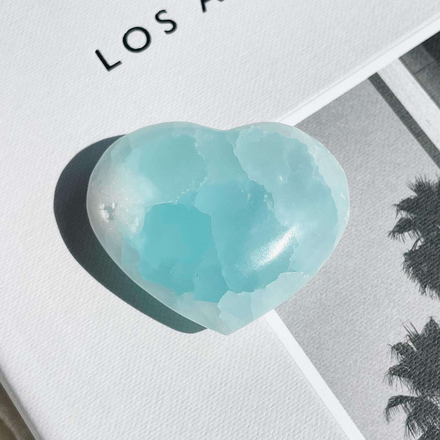 Caribbean Blue Calcite Heart 11