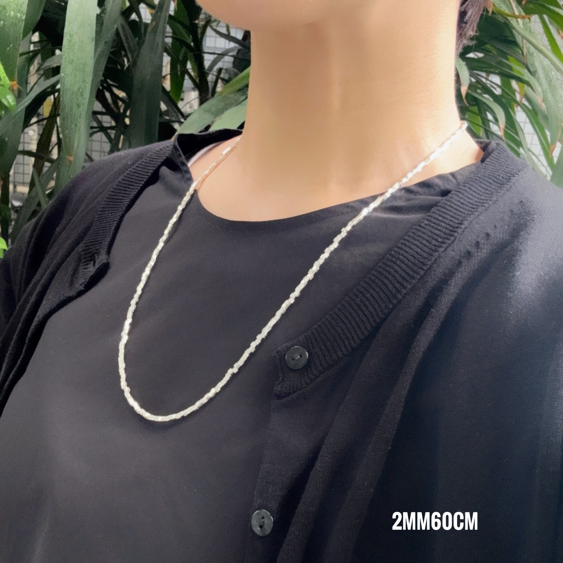 2mm キューブ シルバー ネックレス 40/45/50/55/60cm | 【公式通販
