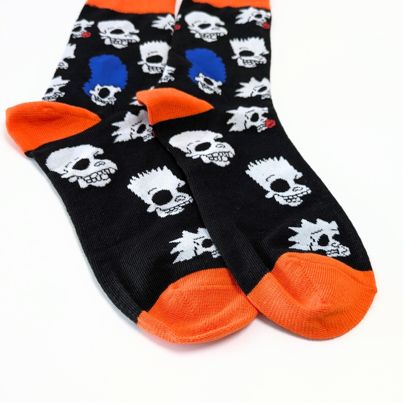 ♧【 crew socks / クルーソックス 】『 The Simpsons / シンプソンズ / Skeleton 』 靴下 / ソックス〚アメリカン雑貨 アメトイ〛