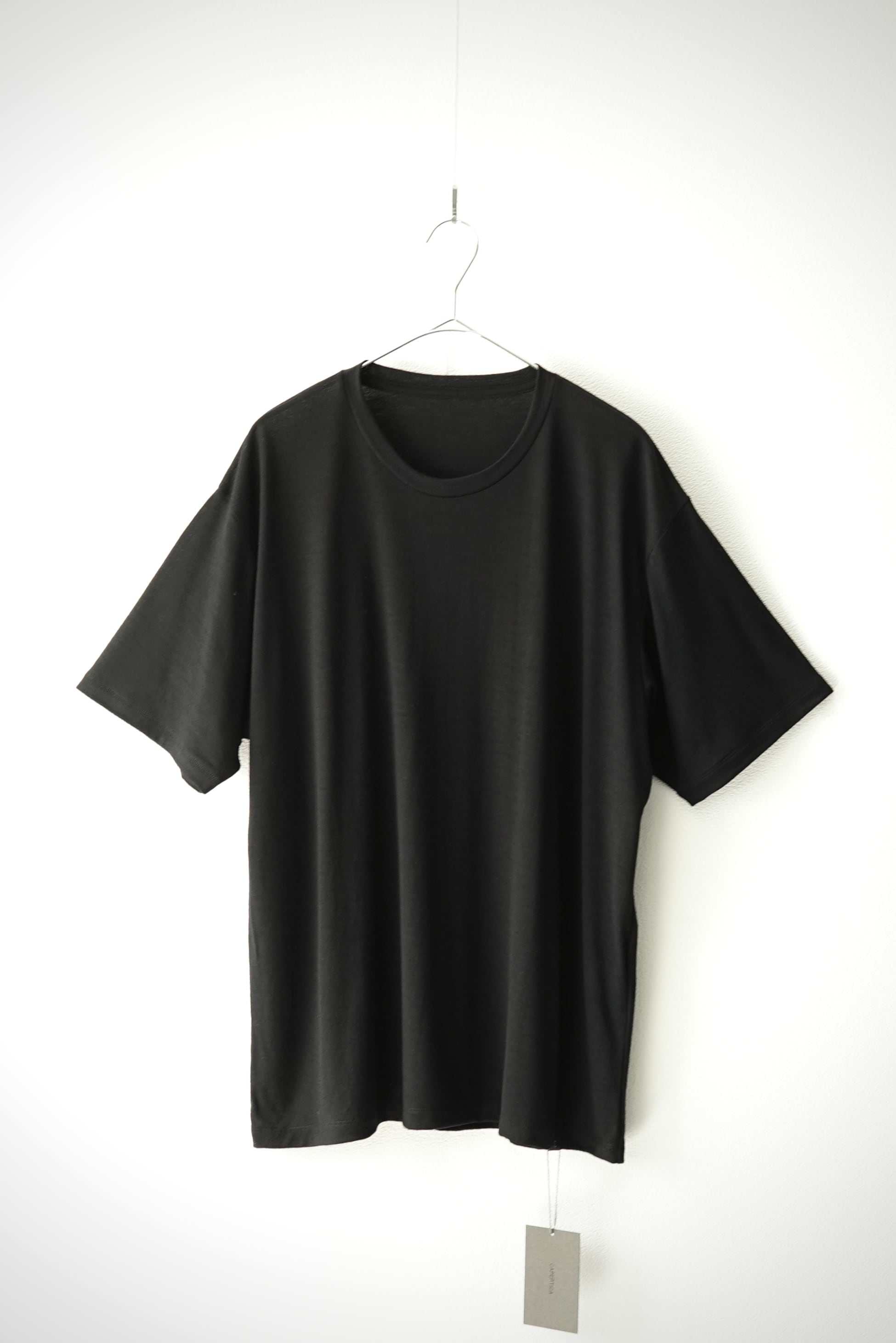 <予約販売>Super120s W/Wool Jersey / S120 Wool Tee (BLACK)