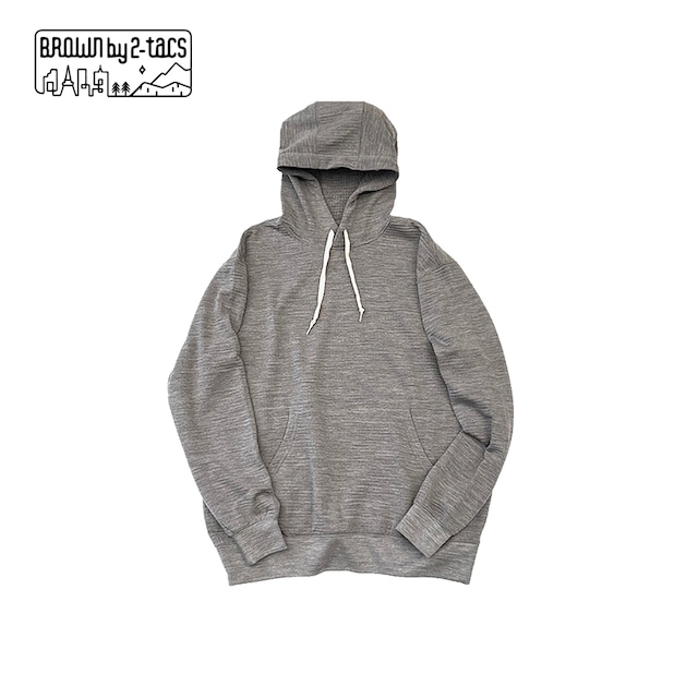 BROWN by 2-tacs     B28-KN002 "BAA grid-hoodie"