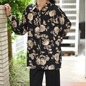 Liz sport flower pattern sheer shirt