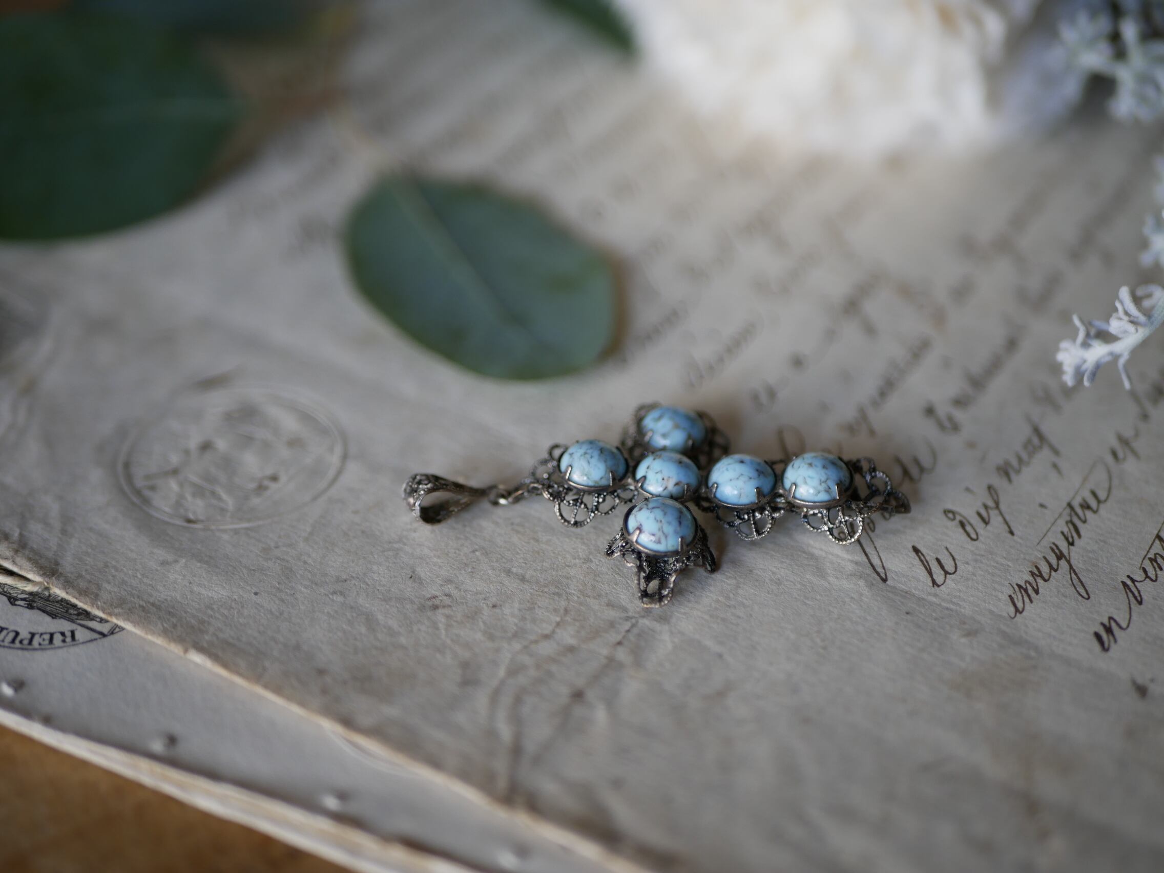 クロス ネックレストップ ペンダントトップ フランスアンティーク