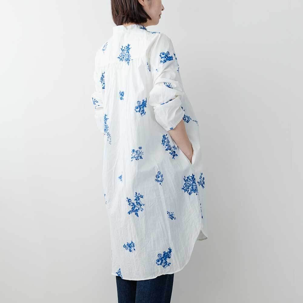 Midi Umi　フラワープリントワイドシャツワンピース Midi Umi フラワープリントワイドシャツワンピース | LASQ store