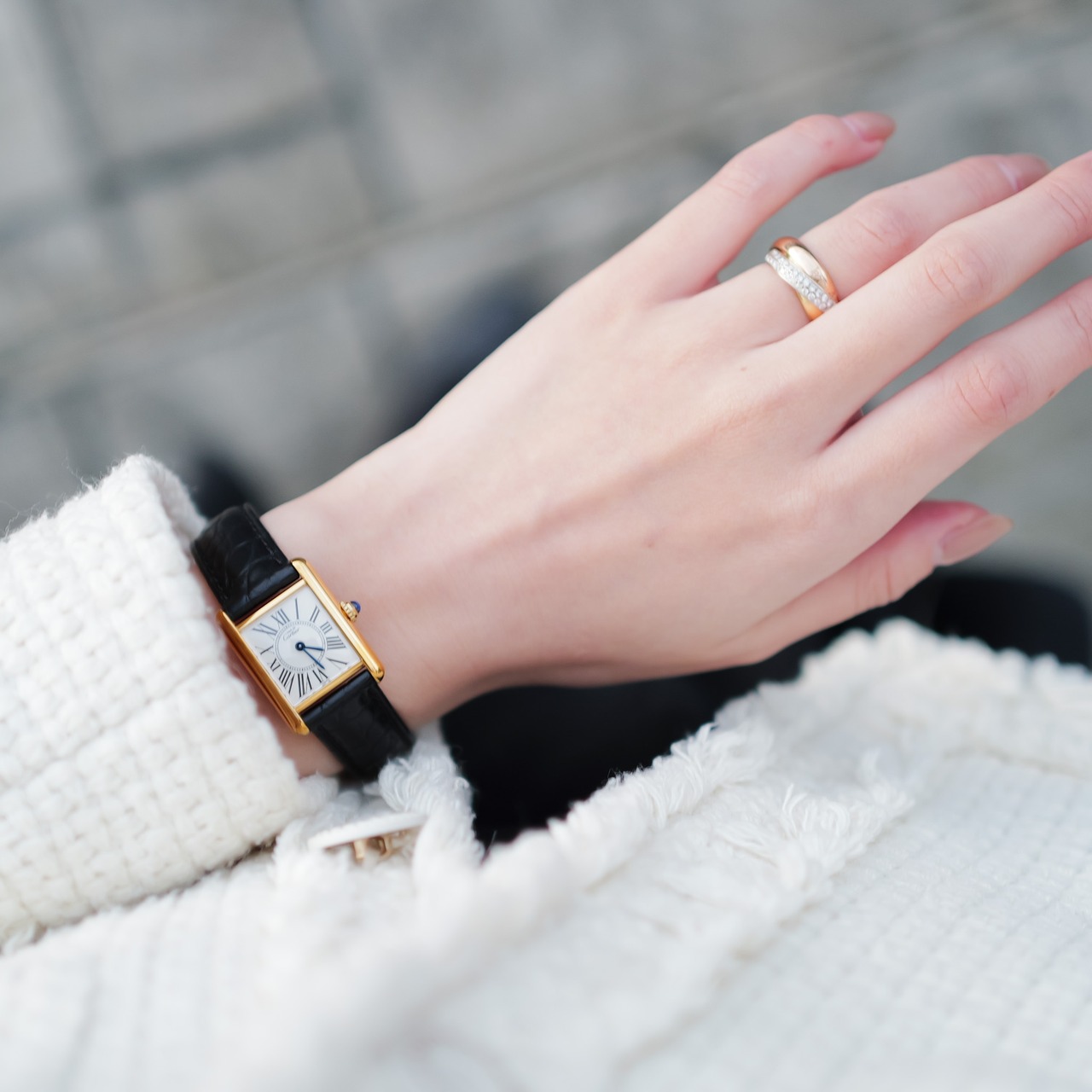 カルティエ マストタンク SM オパラン文字盤