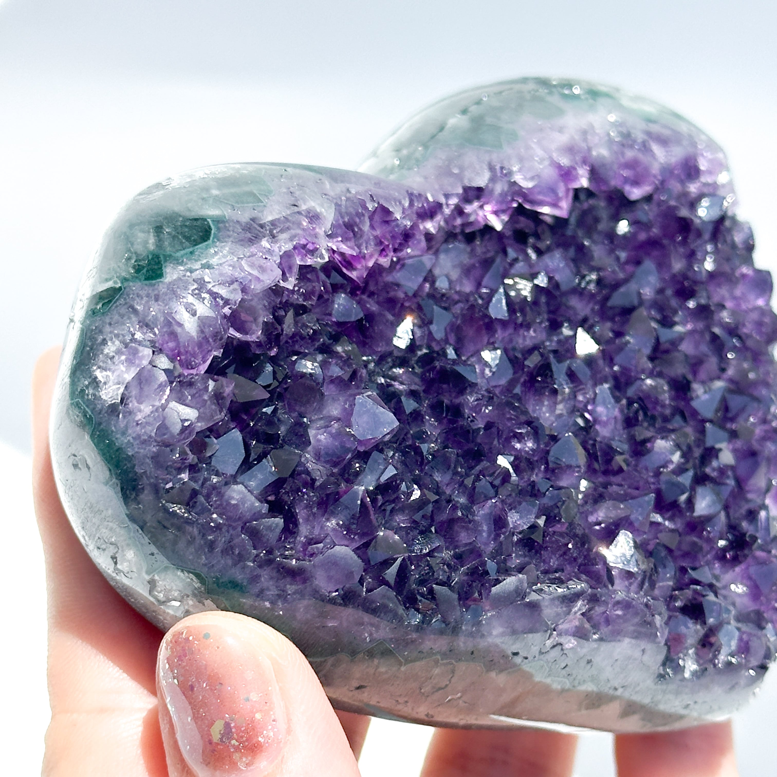 ウルグアイ産アメジスト ハート14◇ Amethyst ◇天然石・鉱石