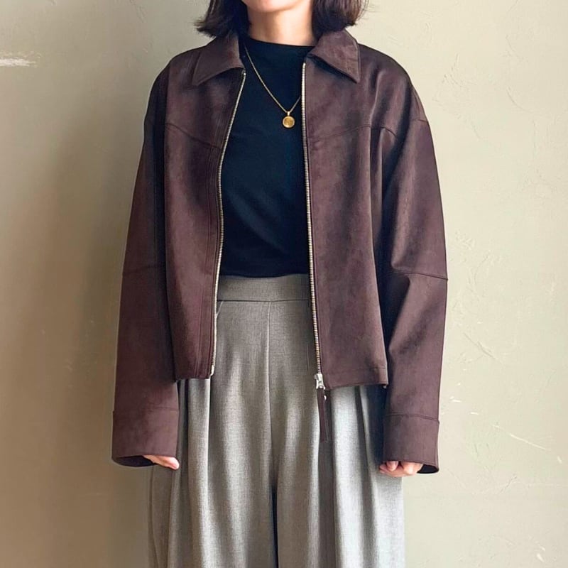 ダブルジップスウェードジャケット
