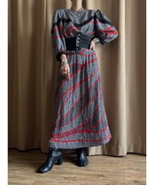 MADE IN U.S.A. abstract design long dress-4616-4