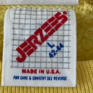 【JERZEES】80s USA製 スウェット トレーナー 刺繍プリント レディースL ヴィンテージ アメリカ古着