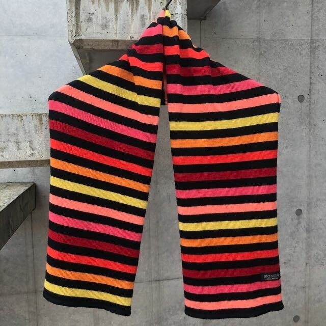 SONIA RYKIEL ソニアリキエル 半袖タートルニット マフラー付き マルチ  