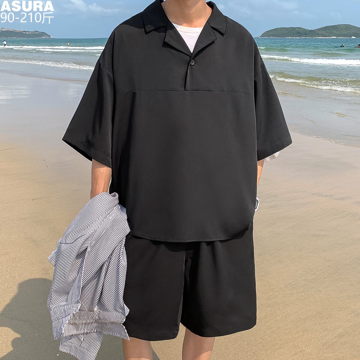 Tシャツ ショーツ ルーズサマー 大きめサイズ 夏物 ブルマー シルク ASURAプラスサイズメンズ88309444599
