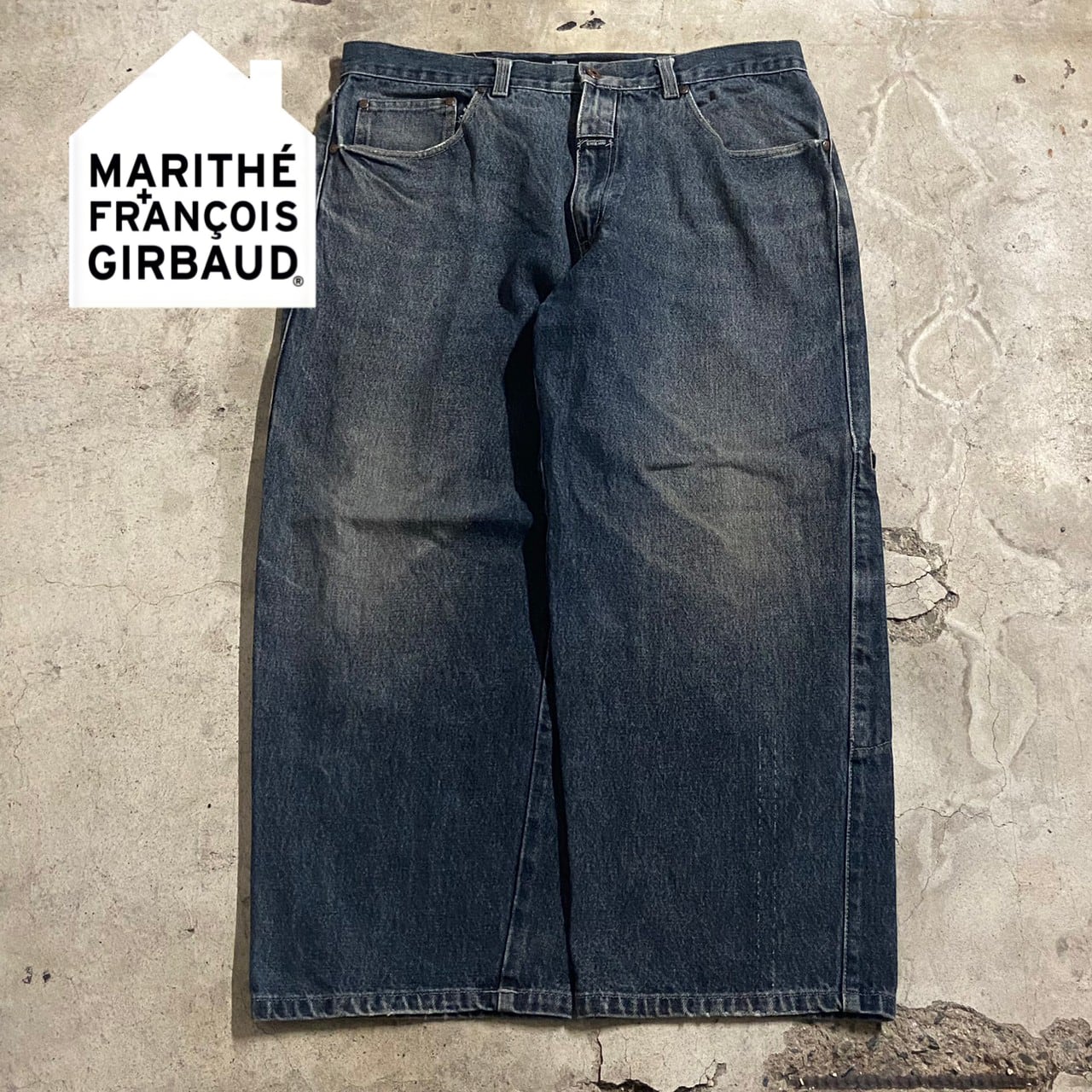 MARITHEFRANCOISGIRBAUD〗wide buggy denim pants/マリテフランソワ
