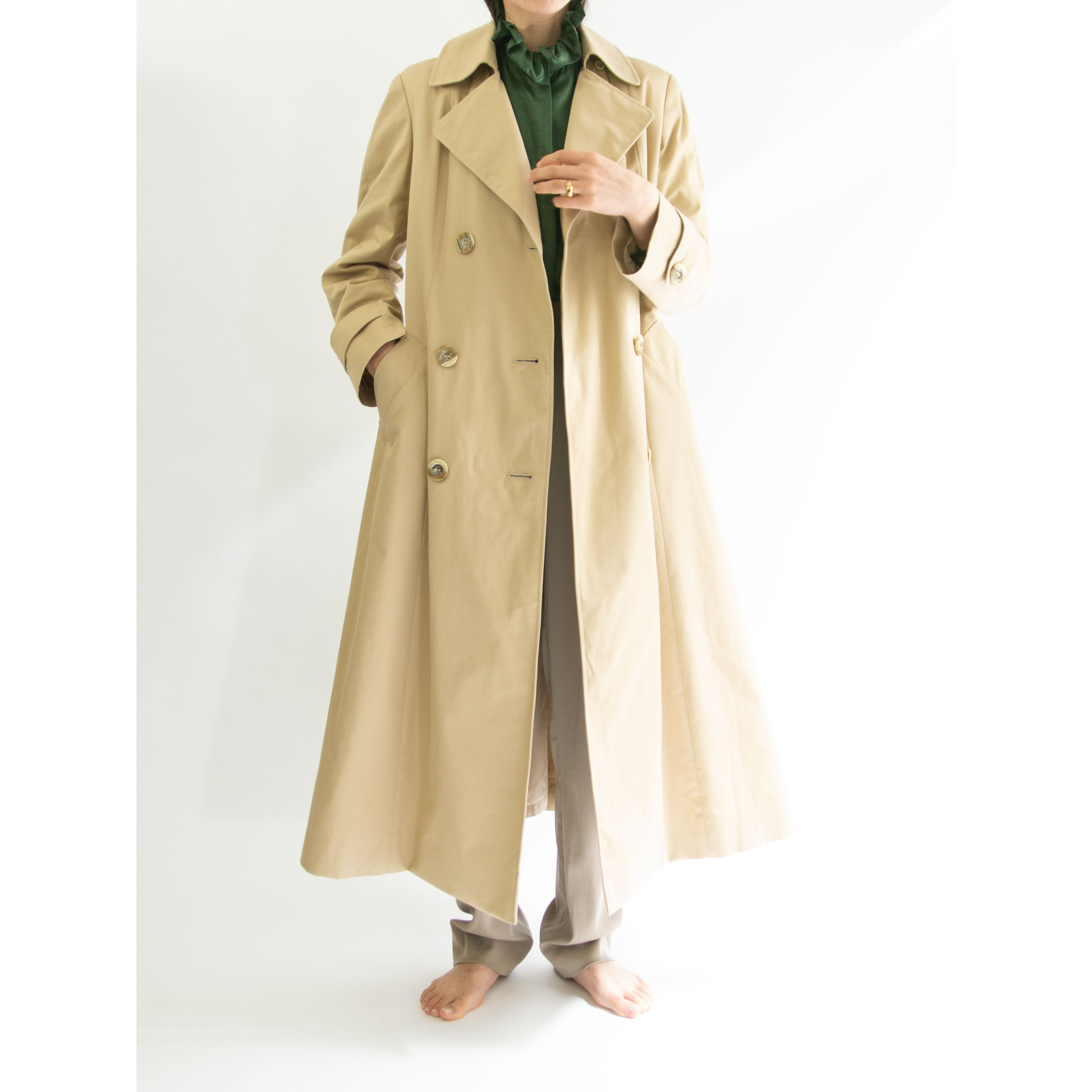 【Aquascutum】Made in Canada 80's Trench Coat(アクアスキュータム カナダ製 ウールライナー付トレンチコート)
