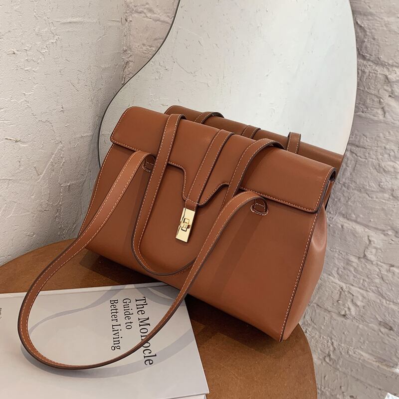 秋冬大容量バッグレディース2020人気の新しい流行のファッションワイルドワンショルダーアンダーアームバッグネットレッドポータブルラージバッグ 手作りハンドバック14508970877