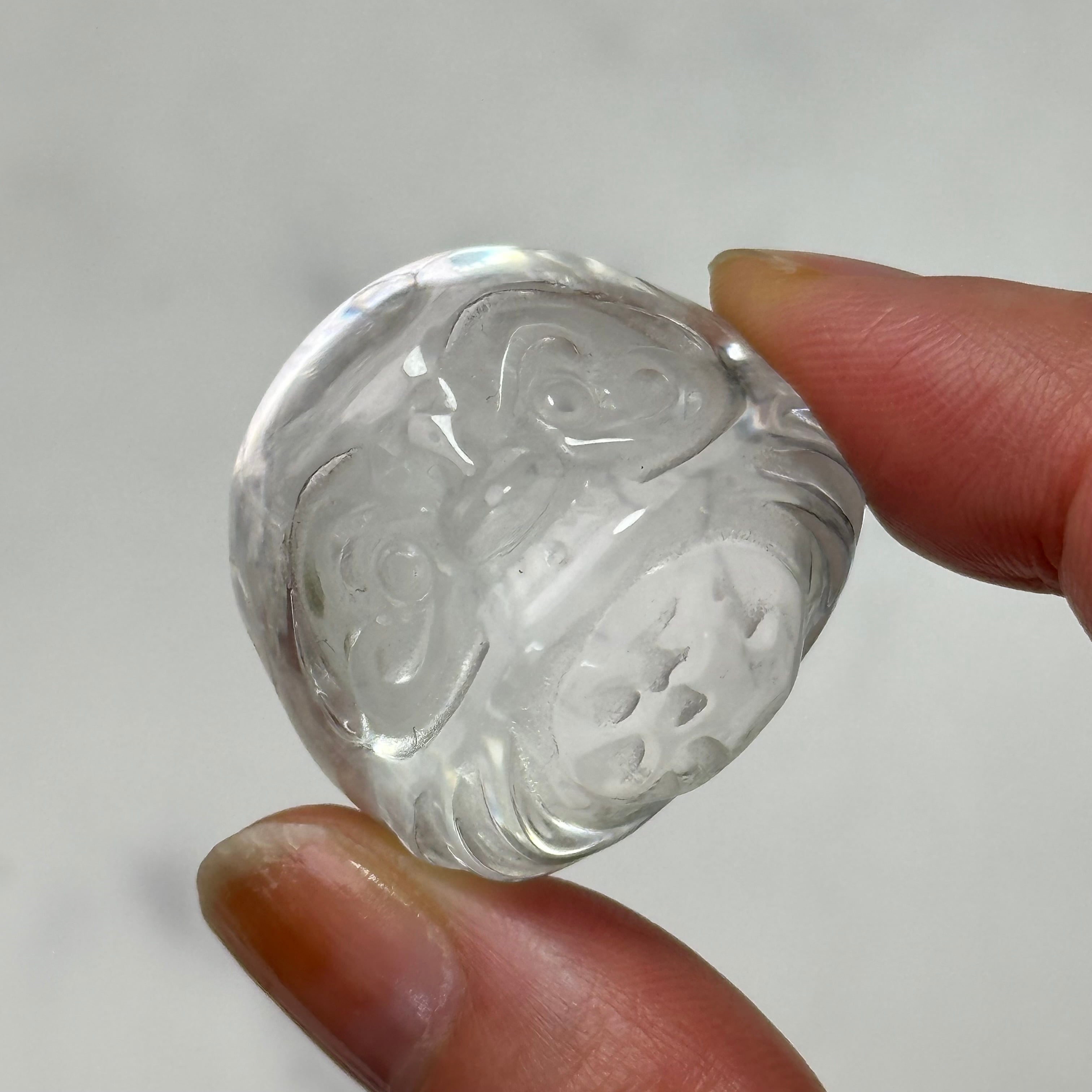 【開運】天然石　水晶　彫刻　置物　だるま　透明度抜群　癒し　パワー 開運お守り天然石｜水晶だるま | Mt.Sophia 天然石屋さん／マウント