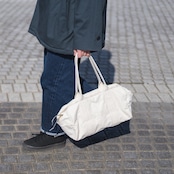 帆布のボストンバッグS 生成り