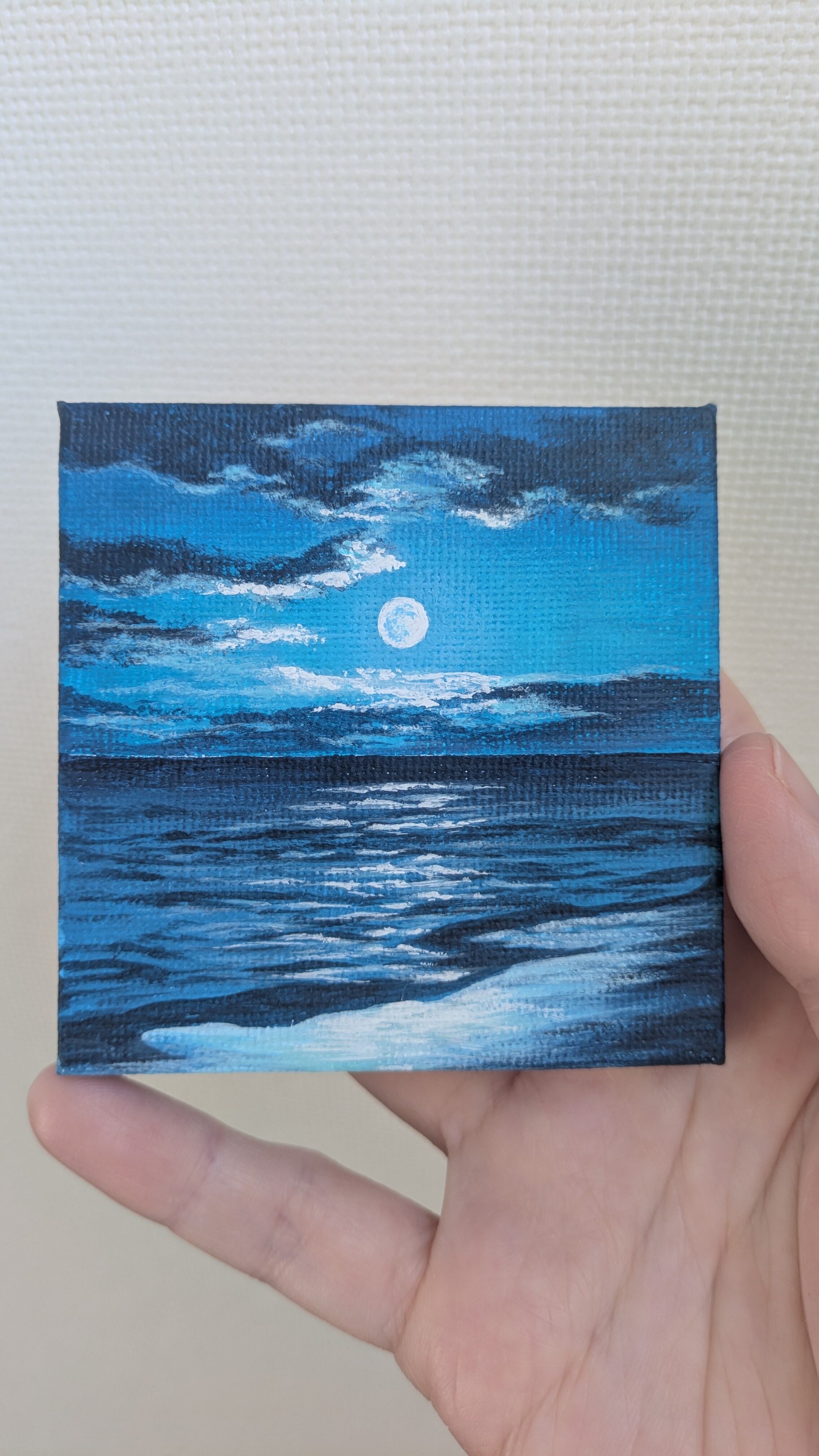 油絵 油彩 油彩画 絵画 絵【海のひまわり畑】B5 | PAY ID