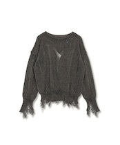 【直営限定ITEM】ローゲージダメージニット (GRAY) CQ-49013H